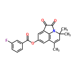 4,4,6-Trimethyl-1,2-dioxo-1,2-dihydro-4H-pyrrolo[3,2,1-ij]quinolin-8-yl 3-fluorobenzoate结构式