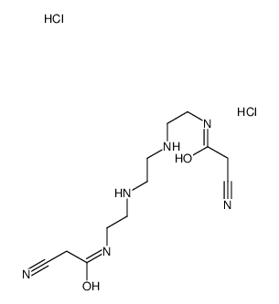 2-cyano-N-[2-[2-[2-[(2-cyanoacetyl)amino]ethylamino]ethylamino]ethyl]acetamide,dihydrochloride Structure
