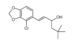 1-(4-Chloro-1,3-benzodioxol-5-yl)-5,5-dimethyl-1-hexen-3-ol结构式