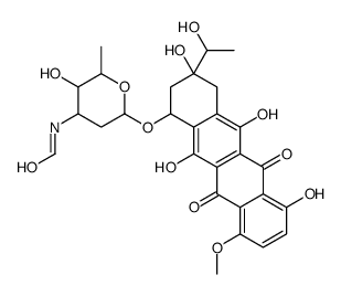 N-formyl-1-hydroxy-13-dihydrodaunomycin结构式