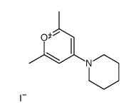 1-(2,6-dimethylpyran-4-ylidene)piperidin-1-ium,iodide Structure