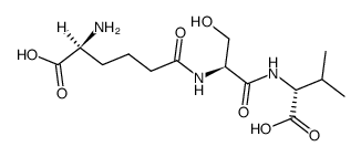 δ-(L-α-aminoadipoyl)-L-serine-D-valine结构式