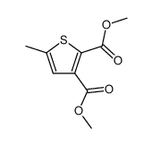 5-methyl-thiophene-2,3-dicarboxylic acid dimethyl ester Structure