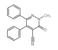 4-Pyridazinecarbonitrile, 2,3-dihydro-2-methyl-3-oxo-5,6-diphenyl-结构式