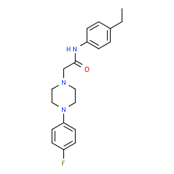 N-(4-ETHYLPHENYL)-2-[4-(4-FLUOROPHENYL)PIPERAZINO]ACETAMIDE结构式