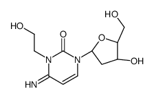 3-(2-hydroxyethyl)-1-[(2R,4S,5R)-4-hydroxy-5-(hydroxymethyl)oxolan-2-yl]-4-iminopyrimidin-2-one结构式