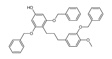 1-[2,6-bis(benzyloxy)-4-hydroxyphenyl]-3-[3-(benzyloxy)-4-methoxyphenyl]propane Structure