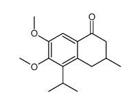 3,4-dihydro-6,7-dimethoxy-3-methyl-5-(1-methylethyl)-1(2H)-naphthalenone结构式