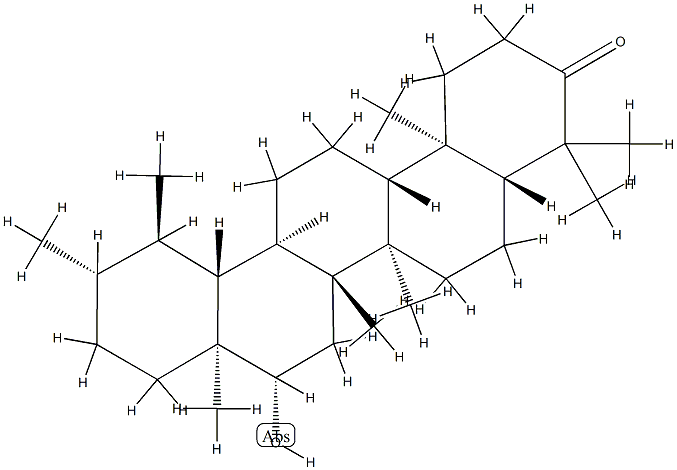 (18α,19α,20β)-16β-Hydroxyursan-3-one结构式