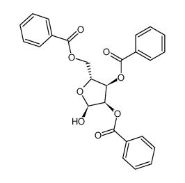 2,3,5-tri-O-benzoyl-α-D-ribofuranose Structure