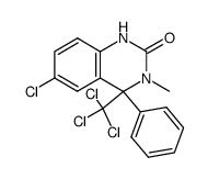 6-chloro-3,4-dihydro-3-methyl-4-phenyl-4-trichloromethyl-2(1H)-quinazolinone Structure