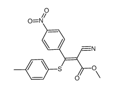 Methyl (Z)-α-Cyano-p-nitro-β-(p-tolylthio)cinnamate结构式