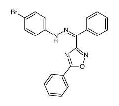N-(4-Bromo-phenyl)-N'-[1-phenyl-1-(5-phenyl-[1,2,4]oxadiazol-3-yl)-meth-(Z)-ylidene]-hydrazine结构式