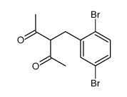 3-[(2,5-dibromophenyl)methyl]pentane-2,4-dione Structure
