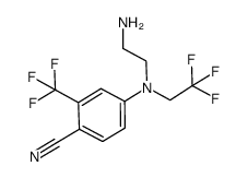 4-[(2-aminoethyl)(2,2,2-trifluoroethyl)amino]-2-(trifluoromethyl)benzonitrile结构式