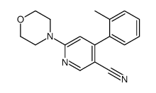 4-(2-methylphenyl)-6-morpholin-4-ylpyridine-3-carbonitrile结构式