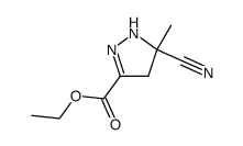 ethyl 5-cyano-5-methyl-4,5-dihydro-1H-pyrazole-3-carboxylate结构式