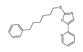 2-(6-phenylhexylsulfanyl)-5-pyridin-2-yl-1,3-oxazole Structure