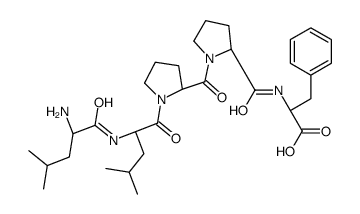 (2S)-2-[[(2S)-1-[(2S)-1-[(2S)-2-[[(2S)-2-amino-4-methylpentanoyl]amino]-4-methylpentanoyl]pyrrolidine-2-carbonyl]pyrrolidine-2-carbonyl]amino]-3-phenylpropanoic acid Structure
