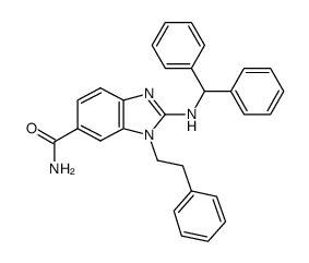 2-(benzhydrylamino)-1-(2-phenylethyl)-1H-benzimidazole-6-carboxamide Structure