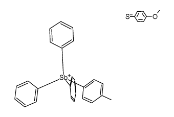 triphenyl(p-tolyl)antimony p-methoxyphenyl mercaptide结构式