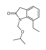 7-ethyl-1-(propan-2-yloxymethyl)-3H-indol-2-one结构式