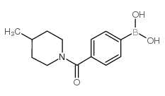 4-(4-甲基哌啶-1-羰基);苯基硼酸结构式