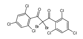 2,2-dibromo-1,3-bis-(2,4,6-trichloro-phenyl)-propane-1,3-dione Structure