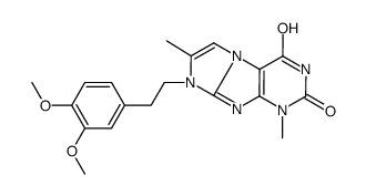 6-[2-(3,4-dimethoxyphenyl)ethyl]-4,7-dimethylpurino[7,8-a]imidazole-1,3-dione结构式