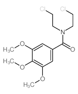 N,N-bis(2-chloroethyl)-3,4,5-trimethoxy-benzamide结构式