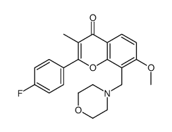 2-(4-fluorophenyl)-7-methoxy-3-methyl-8-(morpholin-4-ylmethyl)chromen-4-one Structure