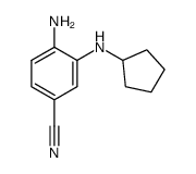 Benzonitrile, 4-amino-3-(cyclopentylamino)- (9CI) structure