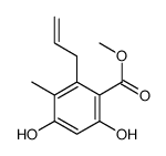 methyl 4,6-dihydroxy-3-methyl-2-prop-2-enylbenzoate Structure