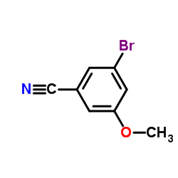 3-溴-5-甲氧基苯腈结构式