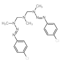 N-(4-chlorophenyl)diazenyl-N-[[(4-chlorophenyl)diazenyl-methyl-amino]methyl]-N,N-dimethyl-methanediamine结构式