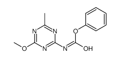 phenyl N-(4-methoxy-6-methyl-1,3,5-triazin-2-yl)carbamate结构式