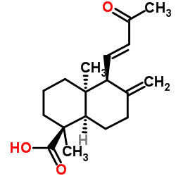 ent-14,15-Dir-13-oxolabda-8(17),11-dien-18-oic acid structure