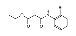 N-(2-bromo-phenyl)malonamic acid ethyl ester Structure