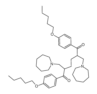 2,5-Bis-azepan-1-ylmethyl-1,6-bis-(4-pentyloxy-phenyl)-hexane-1,6-dione Structure