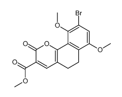 methyl 9-bromo-5,6-dihydro-7,10-dimethoxy-2-oxo-2H-naphtho<1,2-b>pyran-3-carboxylate Structure