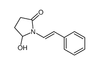 5-hydroxy-1-(2-phenylethenyl)pyrrolidin-2-one结构式