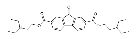 9-Oxo-9H-fluorene-2,7-dicarboxylic acid bis-(2-diethylamino-ethyl) ester结构式