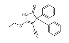 2-ethylsulfanyl-5-oxo-4,4-diphenyl-1H-pyrrole-3-carbonitrile结构式