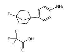 4-(4-fluoro-1-bicyclo[2.2.1]heptanyl)aniline,2,2,2-trifluoroacetic acid Structure