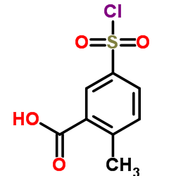 5-(Chlorosulfonyl)-2-methylbenzoic acid structure