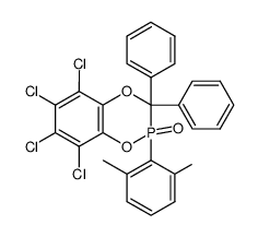 5,6,7,8-Tetrachloro-2-(2,6-dimethyl-phenyl)-3,3-diphenyl-benzo[1,4,2]dioxaphosphinine 2-oxide Structure