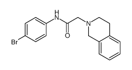 N-(4-bromophenyl)-2-(3,4-dihydro-1H-isoquinolin-2-yl)acetamide结构式