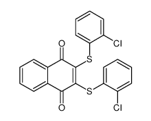 2,3-bis[(2-chlorophenyl)sulfanyl]naphthalene-1,4-dione结构式