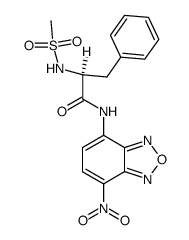 7-(N-mesyl-L-phenylalanyl)amino-4-nitrobenzo-2-oxa-1,3-diazole结构式