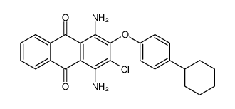 1,4-diamino-2-chloro-3-(4-cyclohexylphenoxy)anthracene-9,10-dione Structure